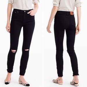 J. Crew Lookout High Rise Black Raw Hem Jeans 26P